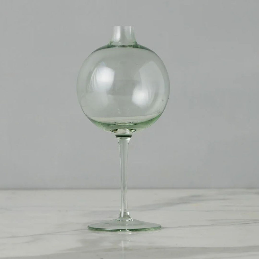 Sage Wine Glass Vase - Medium
