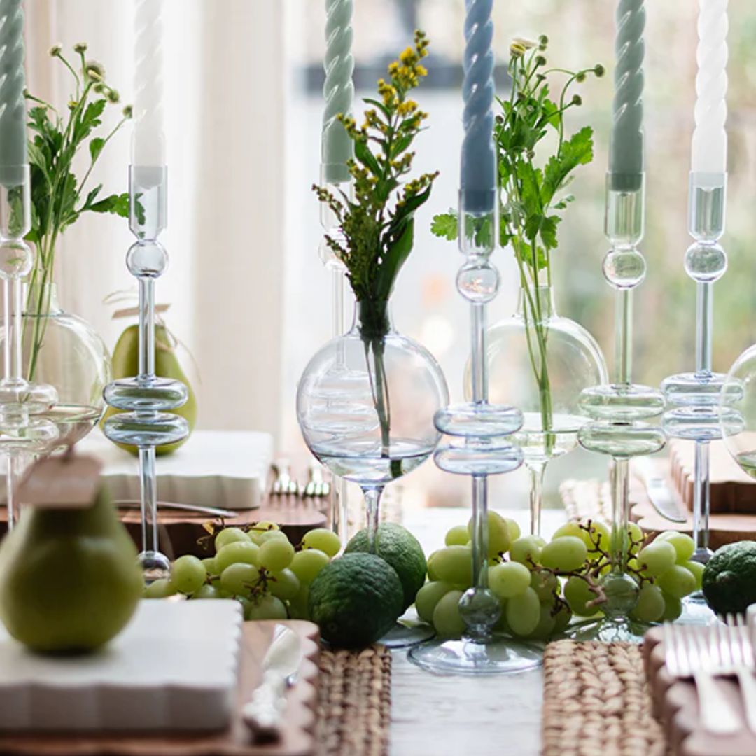 Sage Wine Glass Vase - Medium