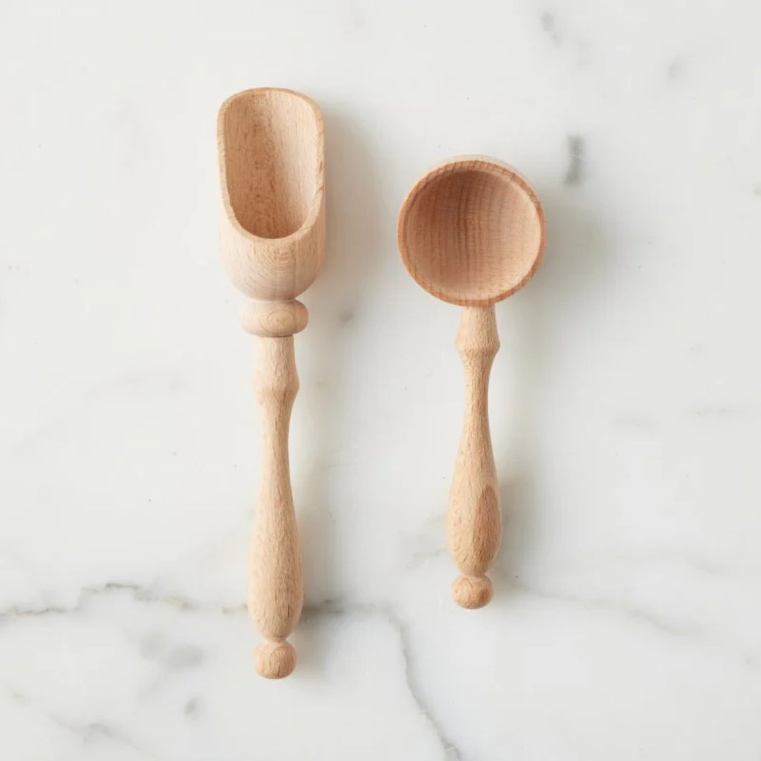 Parisian Salt & Sugar Beechwood Spoon Set