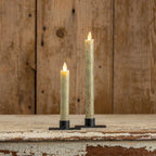9.5" Green Flameless Taper Candle - Set of 2
