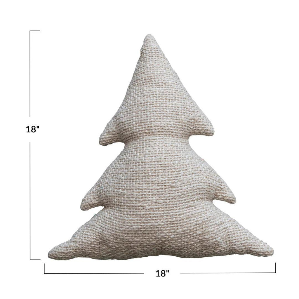 18" Slub Shaped Tree Pillow