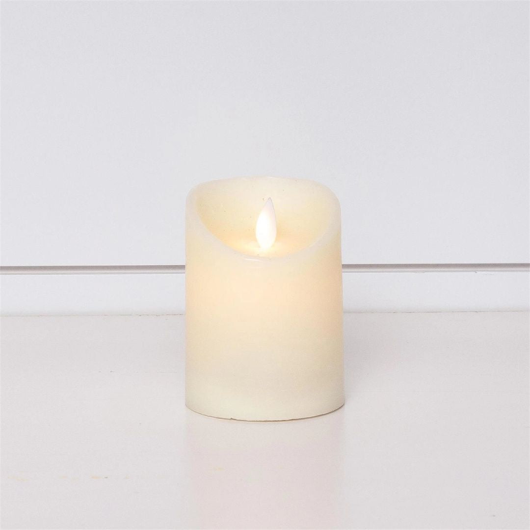 Small - LED Flickering Pillar