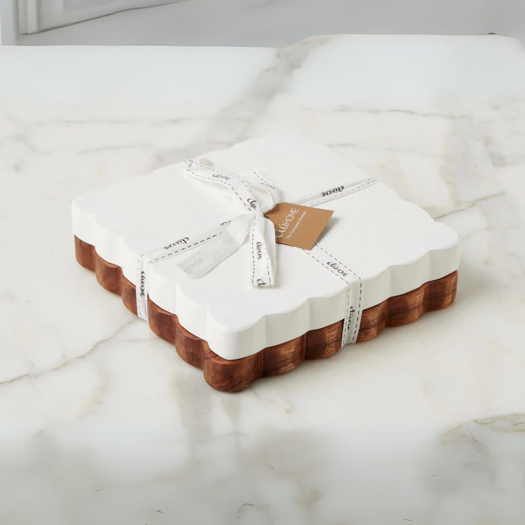 Square Scalloped Board Duo
