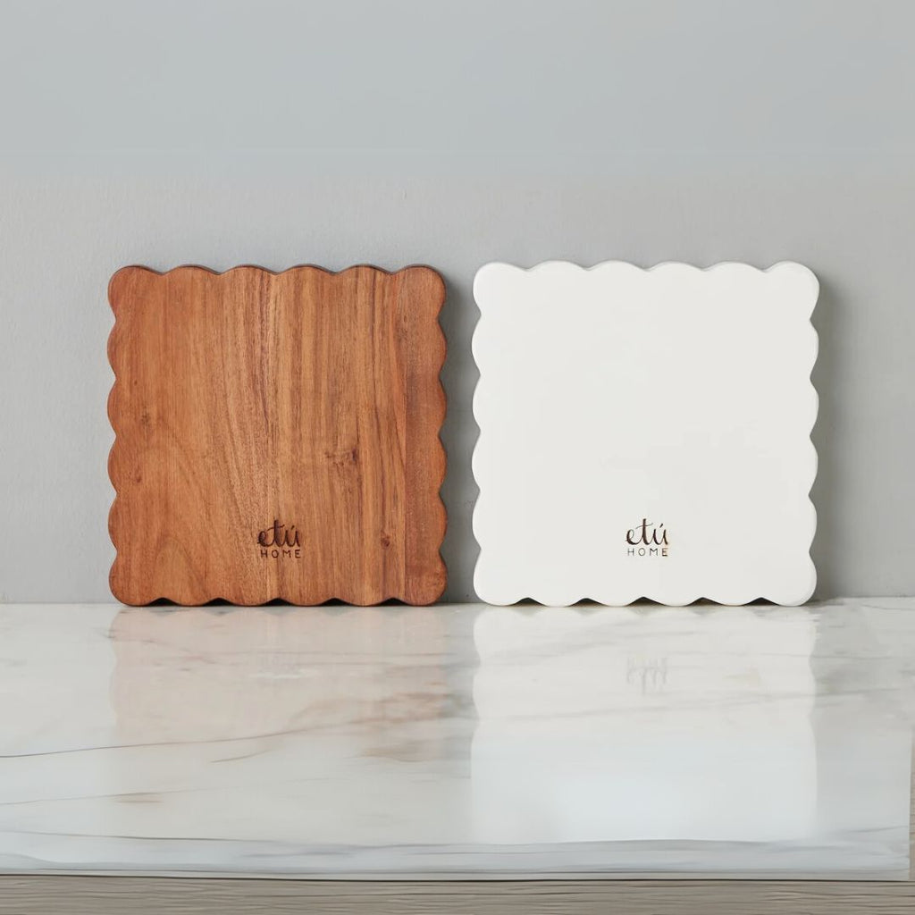 Square Scalloped Board Duo