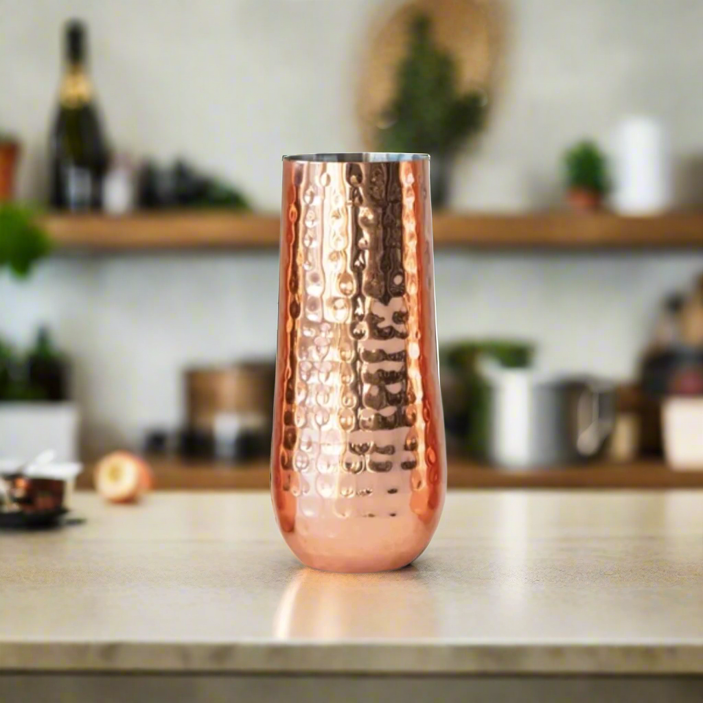 Stainless Steel Copper Stemless Champagne Glass