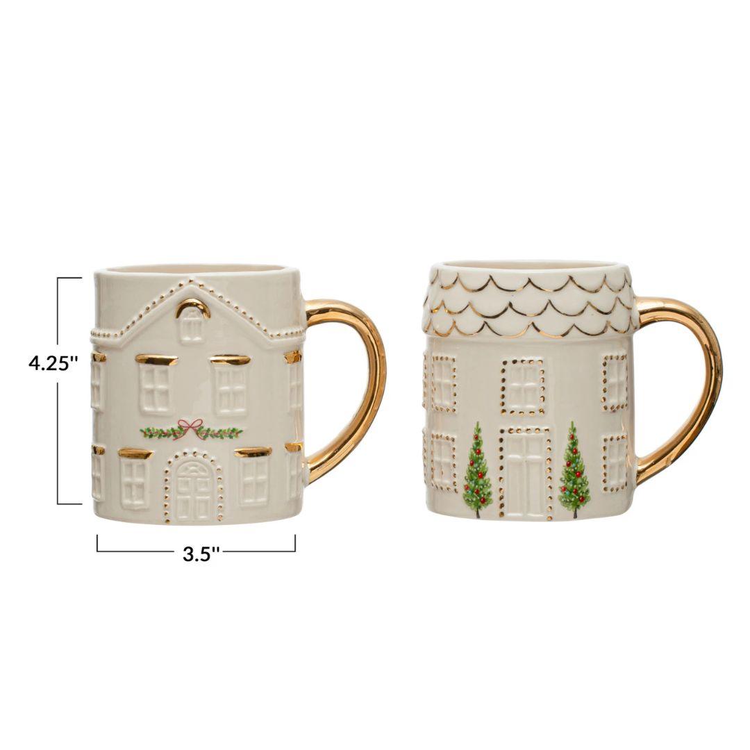Stoneware House Mug with Lid