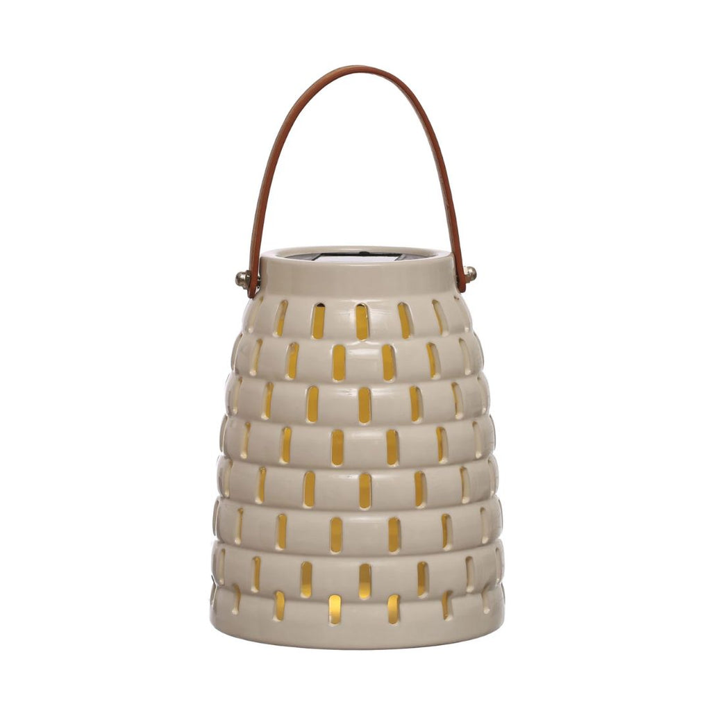 Stoneware LED Powered Lantern