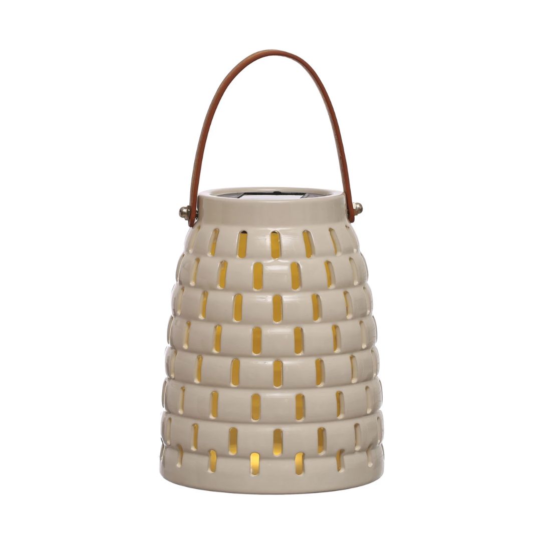 Stoneware LED Powered Lantern