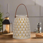 Stoneware LED Powered Lantern