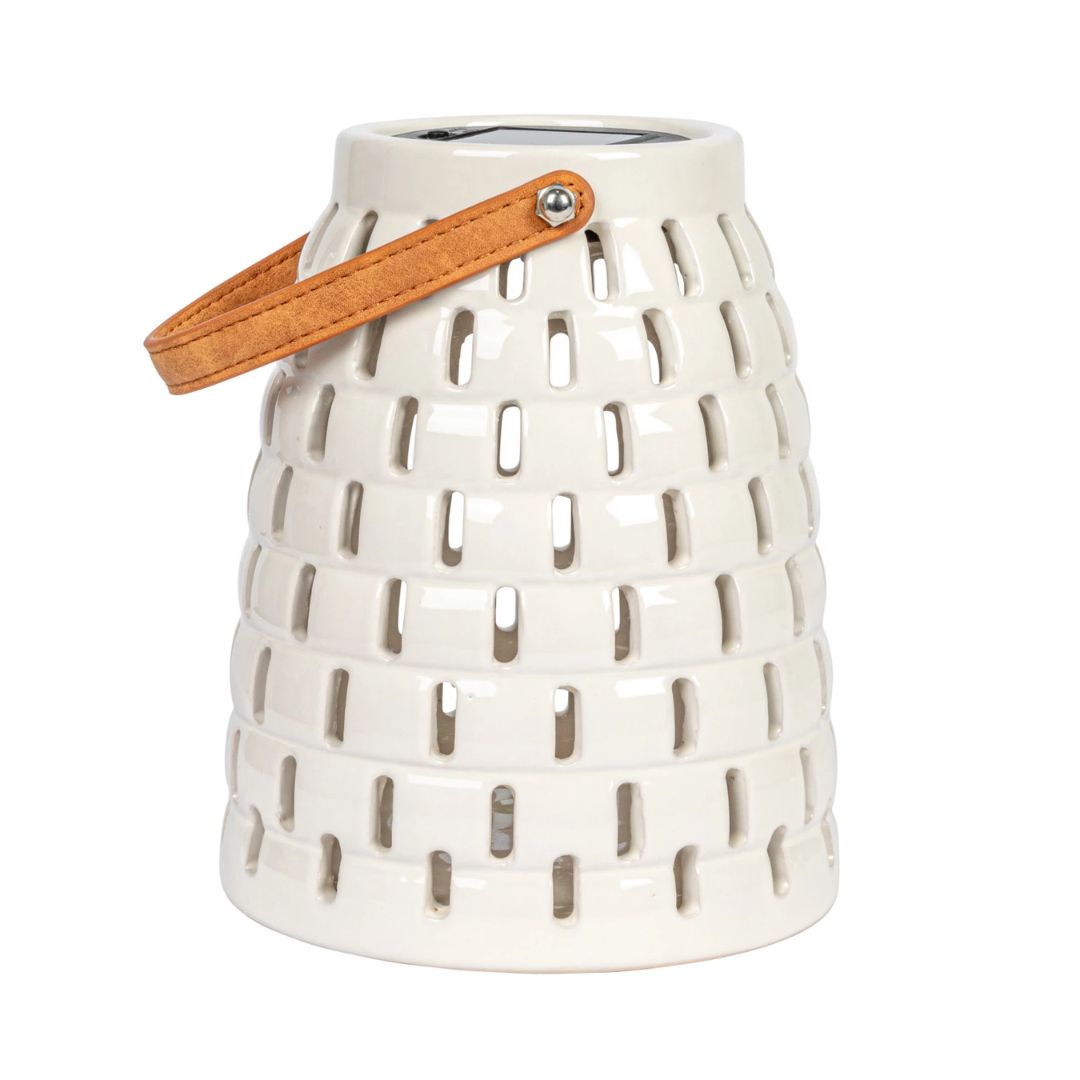 Stoneware LED Powered Lantern