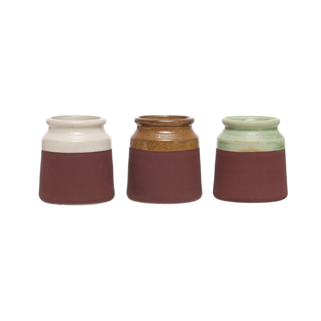 Stoneware Match Holder with Striker - 3 Assorted Colors