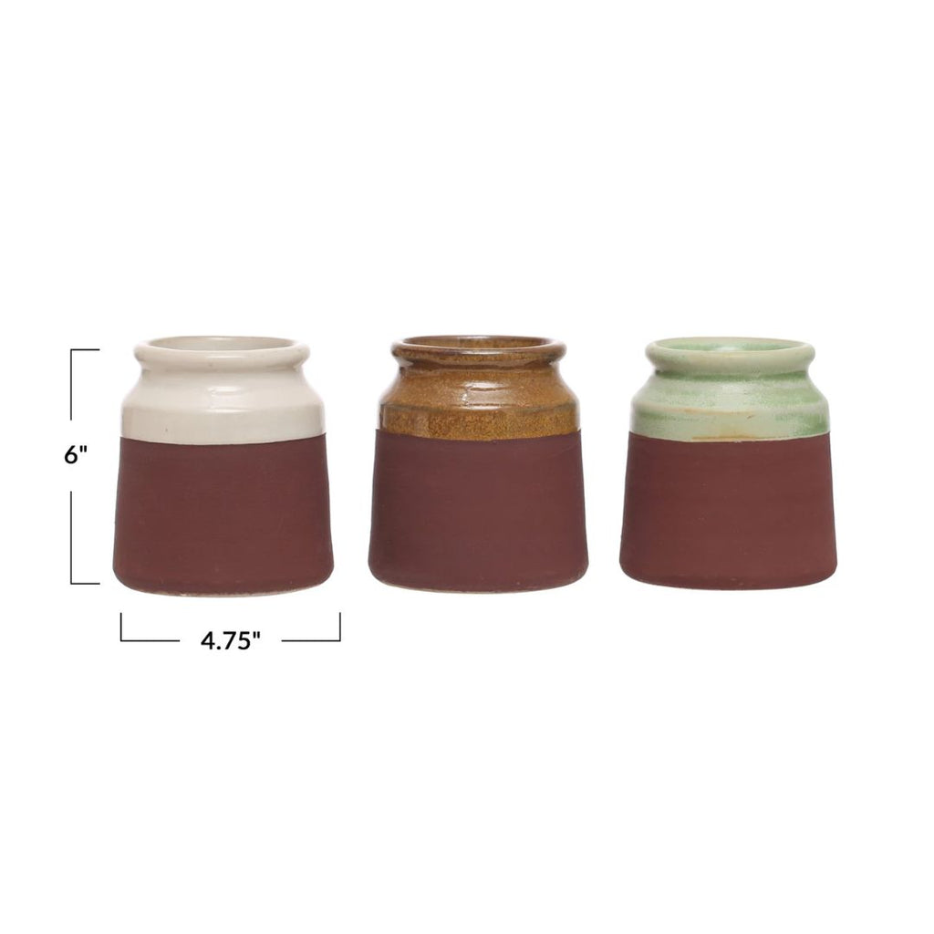 Stoneware Match Holder with Striker - 3 Assorted Colors