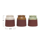 Stoneware Match Holder with Striker - 3 Assorted Colors