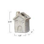 3.75" Stoneware House Toothpick Holder