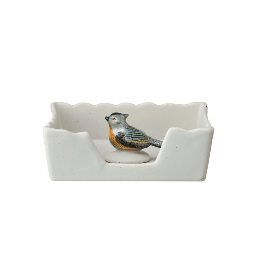 5.75" Stoneware Napkin Holder