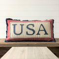 Stonewashed Lumbar Pillow with USA Print