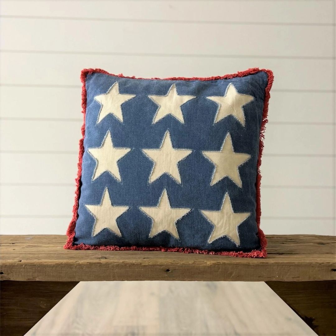 Stonewashed American Stars Pillow