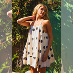 Tie Strap Voluminous Trapeze Stretch Mini Dress