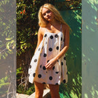 Tie Strap Voluminous Trapeze Stretch Mini Dress