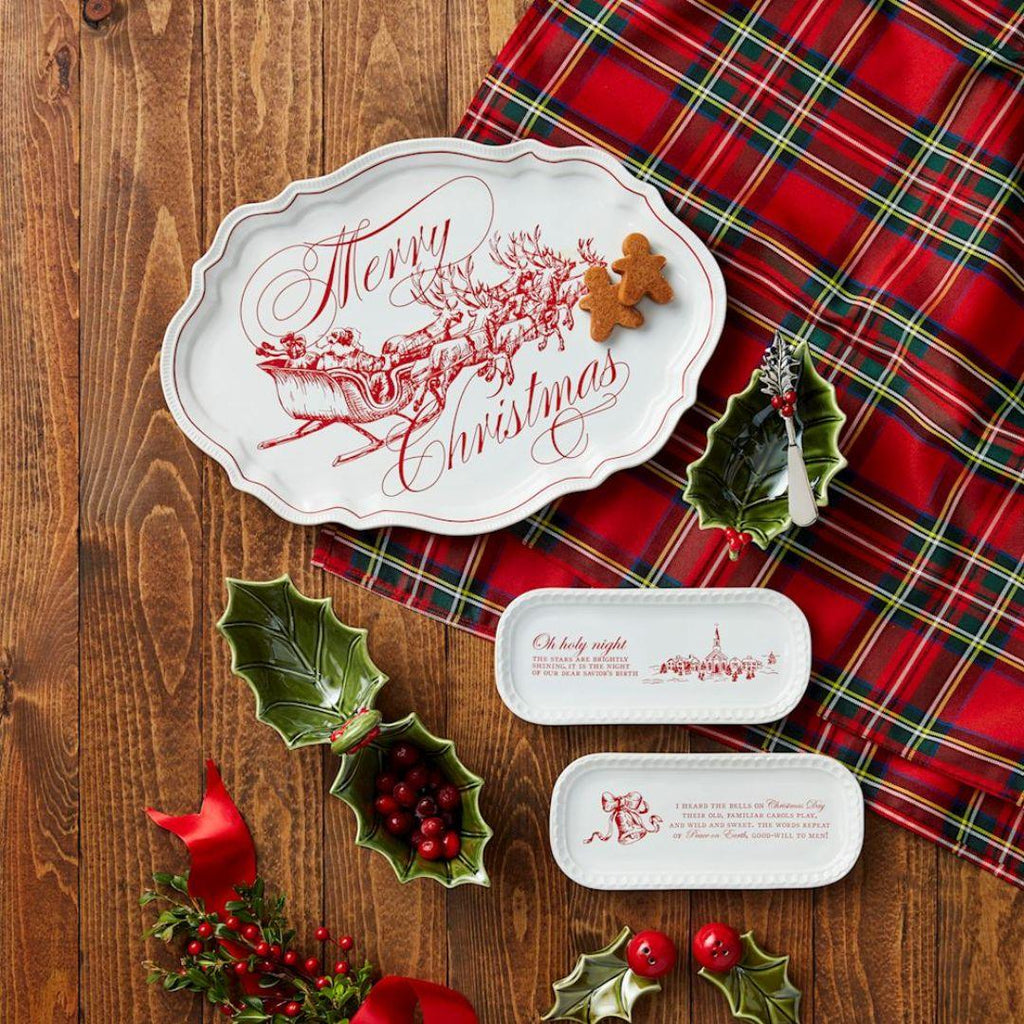 Toile Christmas Platter