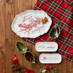 Toile Christmas Platter