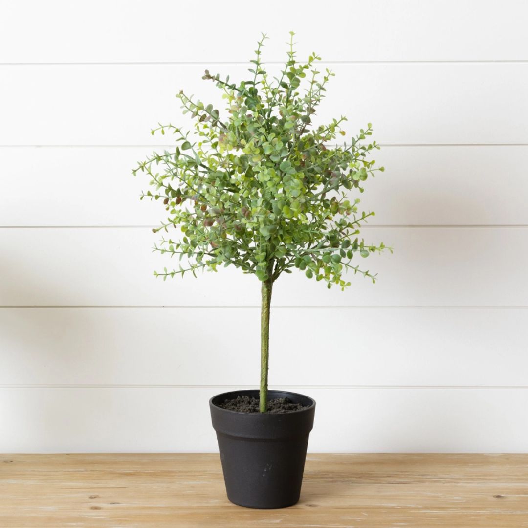 Topiary Eucalyptus Potted  Faux Plant