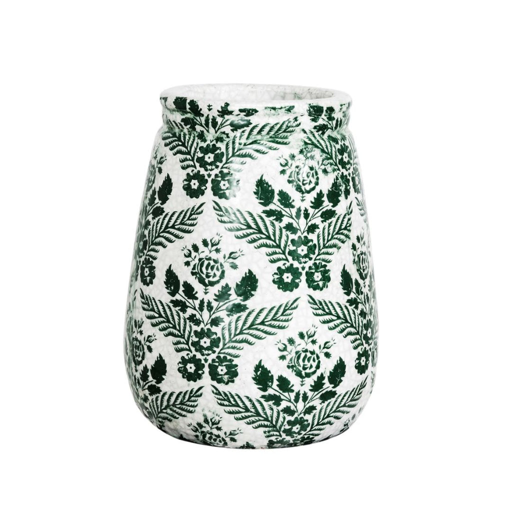 Transferware Vase Terra Cotta