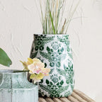 Transferware Vase Terra Cotta