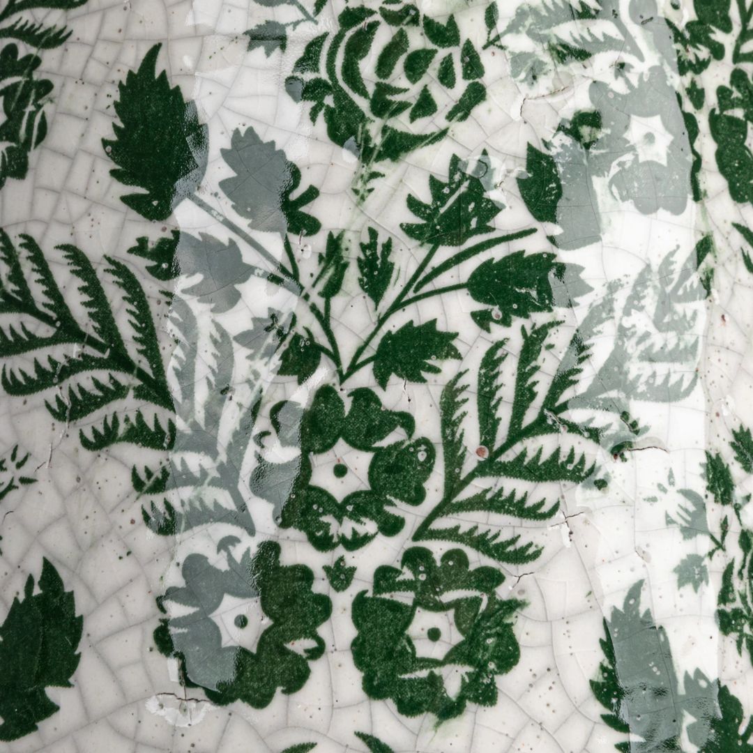 Transferware Vase Terra Cotta