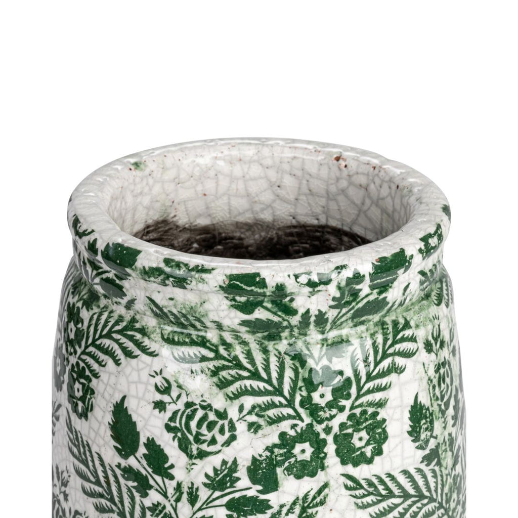 Transferware Vase Terra Cotta