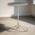 Tuleries Round Iron Table in Distressed White