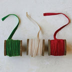 Velvet Ribbon On Wood Spool - 10 Yards - 3 Colors