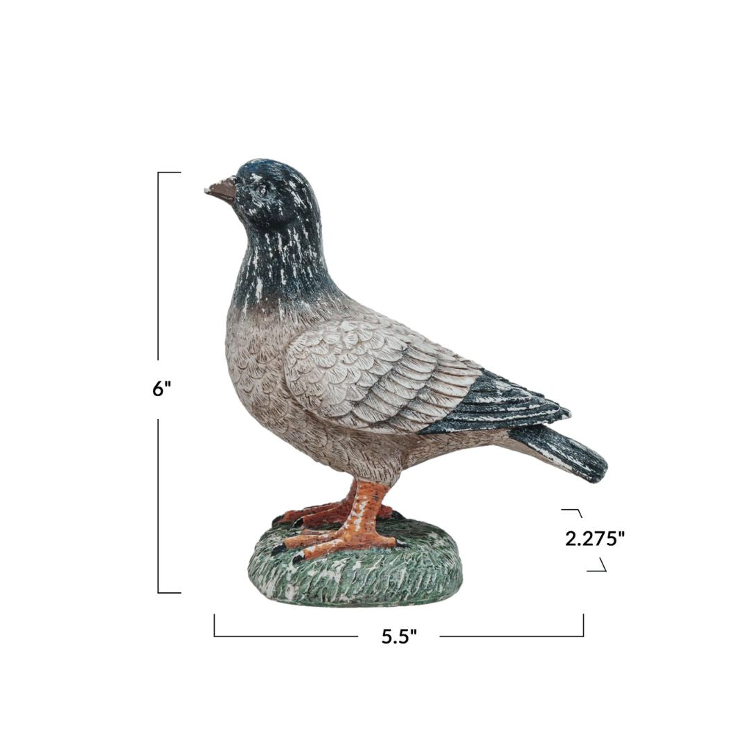 6" Vintage Reproduction Pigeon – Multi-Color