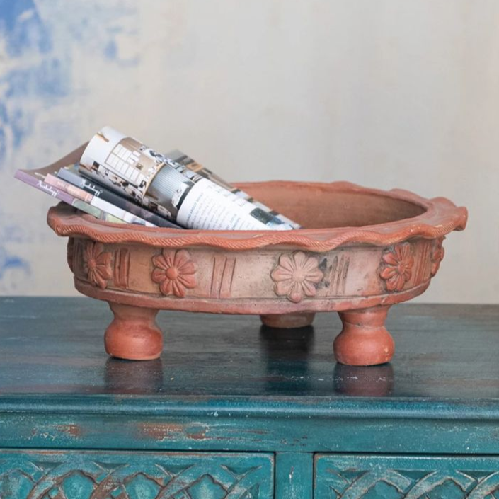 Vintage Repro Ruffled Bowl