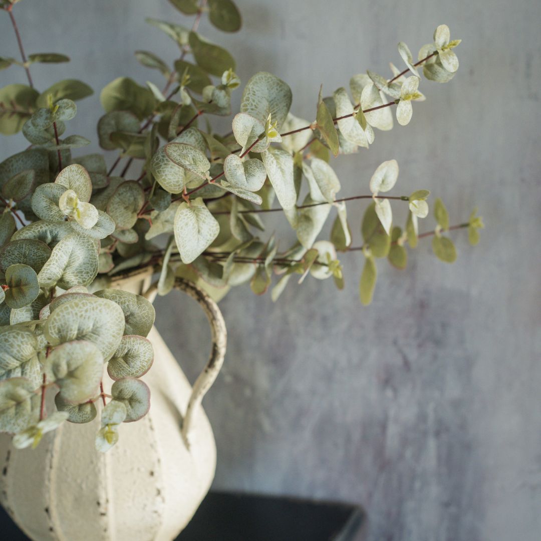 Vintage Spiral Eucalyptus Stem - Faux Plant Decor