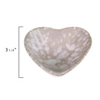 Stoneware Heart Dish - White