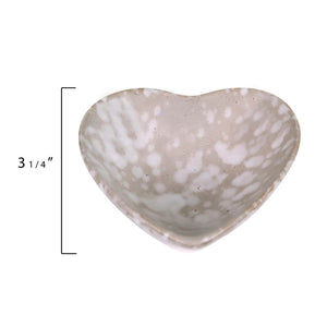 Stoneware Heart Dish - White