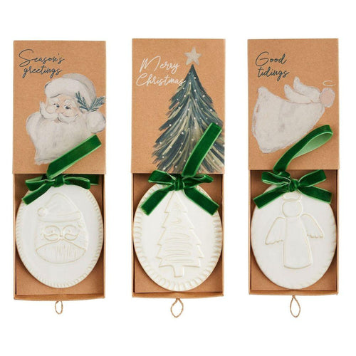 White Christmas Layered Ornaments