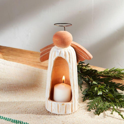 White Terra Angel Votive