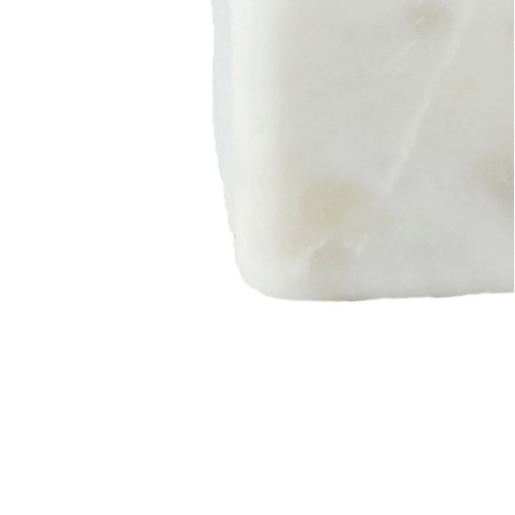 White Marble Bowl With Brass Spoon