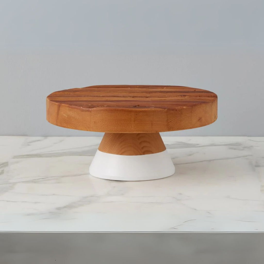 White Mod Block Cake Stand - Large