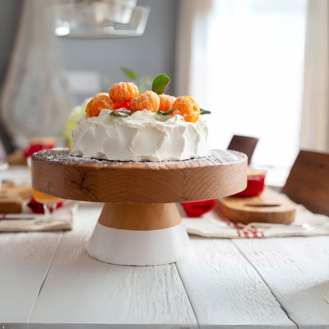White Mod Block Cake Stand - Large