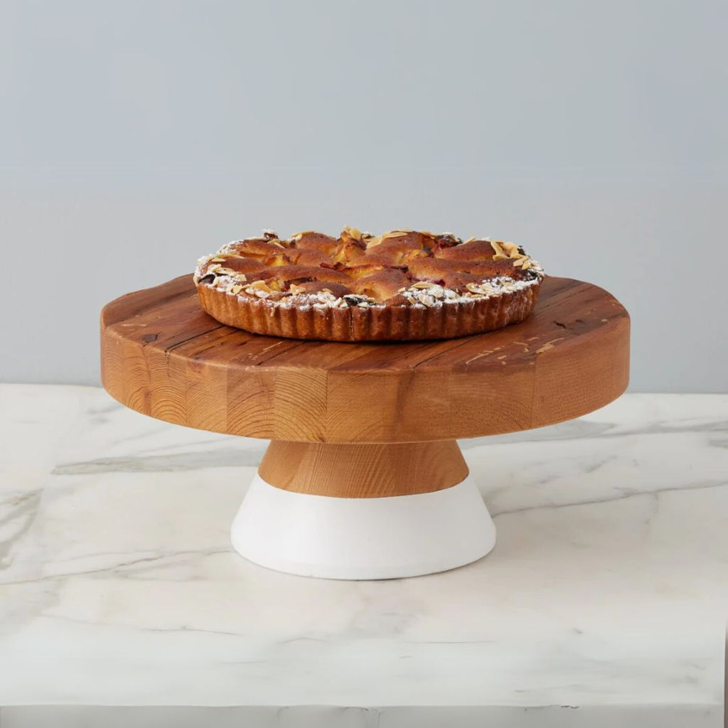 White Mod Block Cake Stand - Large