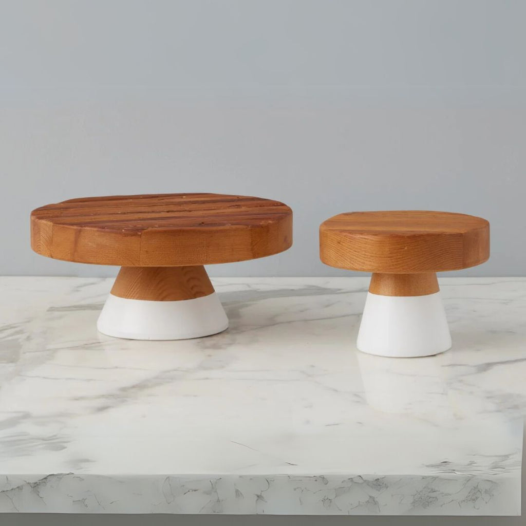 White Mod Block Cake Stand - Large