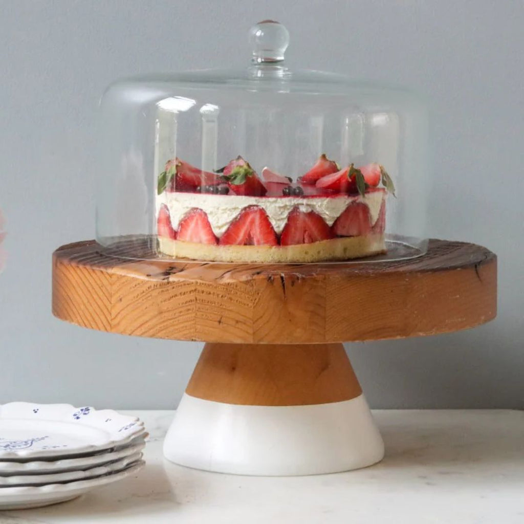 White Mod Block Cake Stand - Large