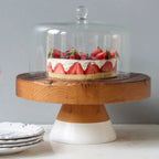 White Mod Block Cake Stand - Large