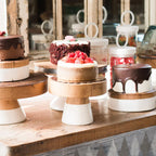 White Mod Block Cake Stand - Large