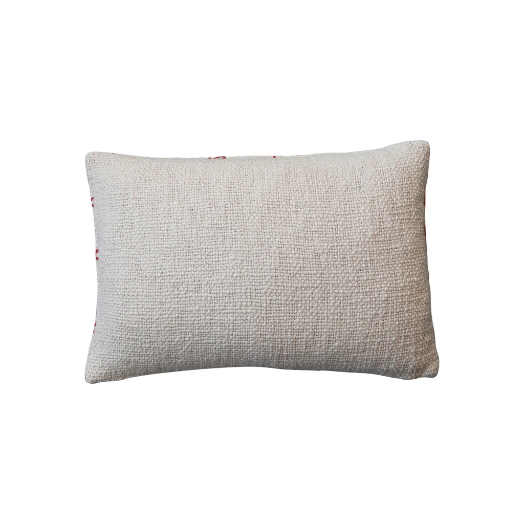 HoHoHo Embroidered Lumbar Pillow