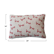 HoHoHo Embroidered Lumbar Pillow