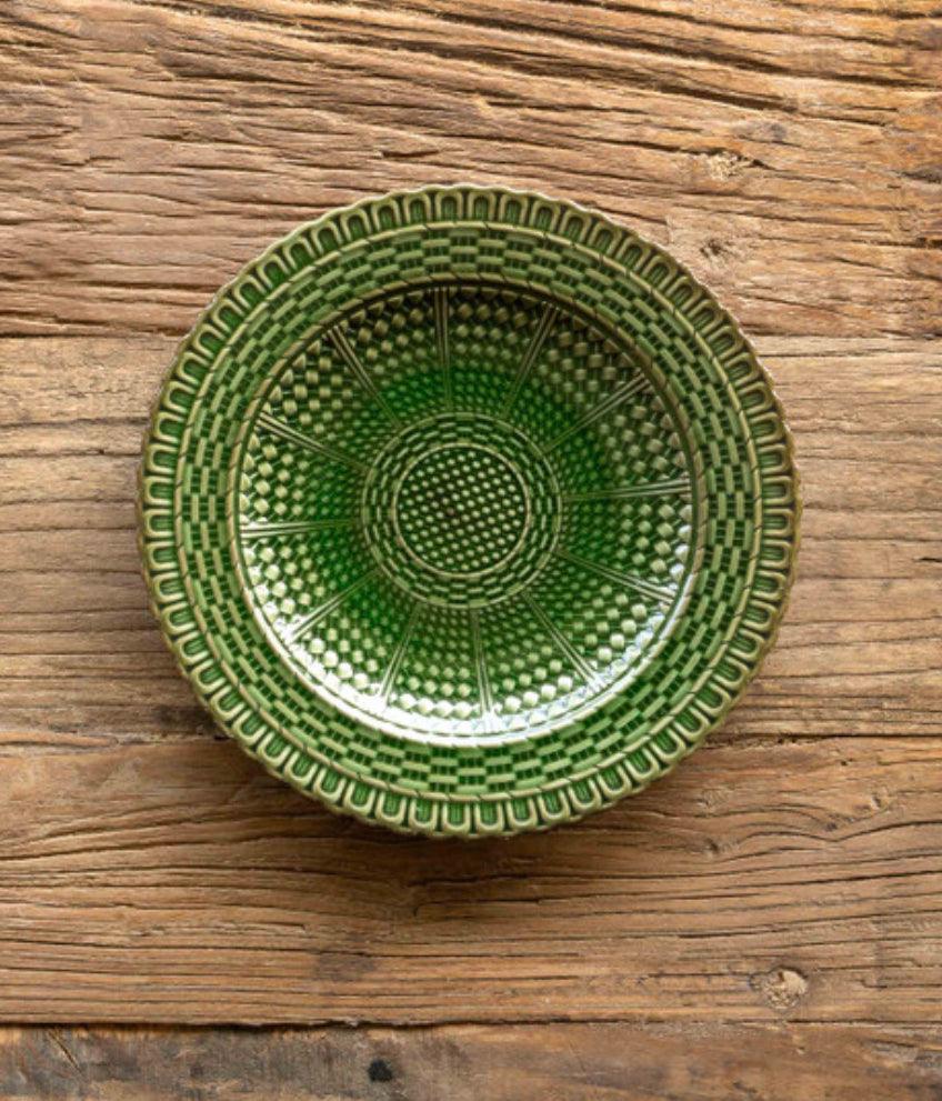 Green Glazed Salad Plate